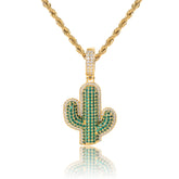 Men's Women's Cactus Pendant Necklace