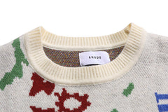 RHUDE cashew jacquard turtleneck sweater