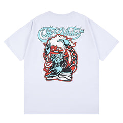 OFF WHITE Scorpio Skate Cotton Graphic T-Shirt