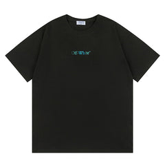 OFF WHITE Blue Arrow logo back T-Shirts