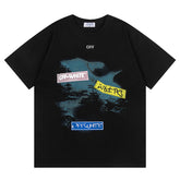 OFF WHITE Type Sticker black t-shirt