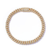 Men's Single Row Full Zircon Cuban Bracelet #CHA286