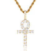 Men's Cross Pendant Zirconia Necklace