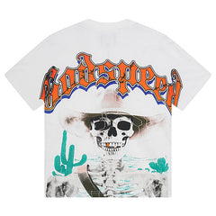 Godspeed Skeletons Western Cowboy T-Shirts #3018