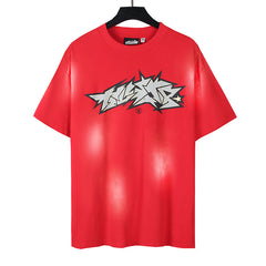 HELLSTAR Letter Pattern T-shirt