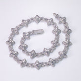 Women's Four-leaf Clover Cuban Zircon Necklace #CHA295