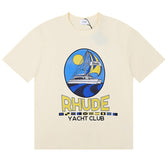 RHUDE Yacht Club Logo-Print Cotton-Jersey T-Shirts