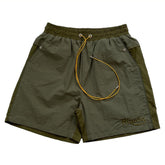 RHUDE Colorblock Embroidered Letters Shorts