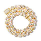 Men's Square Rock Candy Chain Zirconia Necklace #CHA091