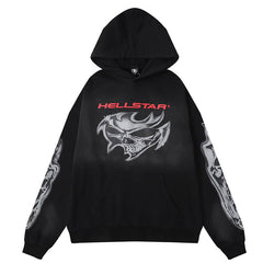 Hellstar Airbrushed Skull Hoodie