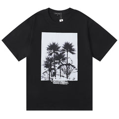 Purple Brand Palm Tree Print T-Shirt