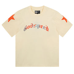 GODSPEED Skeleton Man White Cowboy Hat T-shirt