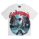 Godspeed Rose Pattern Printed T-Shirts #3051