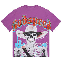 Godspeed Skeletons Western Cowboy T-Shirts #1018