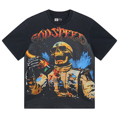 Godspeed Skeletons Champagne Racer T-Shirts #1016