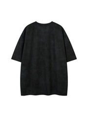 Oversized Graphic Suede Print T-Shirt