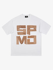 Original Tape Layered Letter Print T-shirt