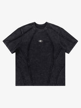 Thesupermade Split Raw Edge Short Sleeve T-shirt - 2159