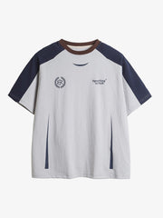 Thesupermade American Retro Patchwork Print T-shirt