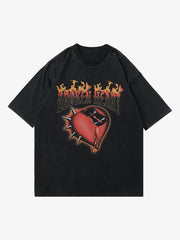 Thesupermade High Street Heart-print Dark T-shirt