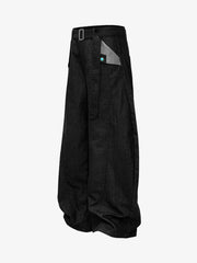 Belted Cut-out Pocket Scimitar Jeans
