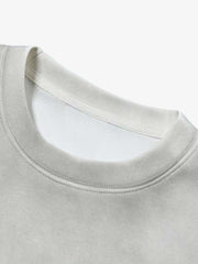Distressed Washed Letter Print Dirty T-shirt