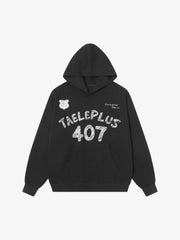 Graffiti Letters And Numbers Print Hoodie