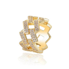 Men's Diamond Zirconia Cuban Ring