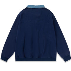 RHUDE letter-patch cotton sweatshirt