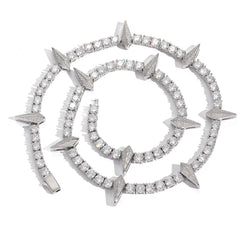 Men's Black Panther Same Style Zirconia Tennis Necklace #CHA195