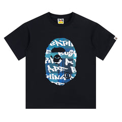 BAPE Stroke Camo By Bathing Big Ape Head T-Shirt