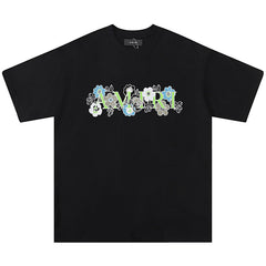 AMIRI flower letter logo print T-Shirts