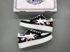 A Bathing Ape Bape Sta Low Color Block Shark Black