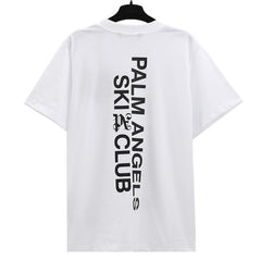 Palm Angels Logo patch crew neck T-shirts