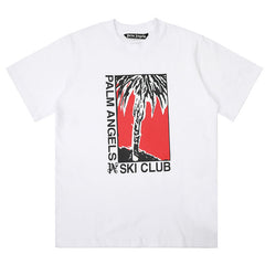 Palm Angels Ski Club-print Cotton T-shirts