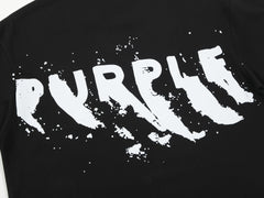 Purple Brand Paint-streaked logo T-Shirt