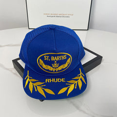 RHUDE logo-embroidered trucker cap