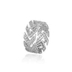 Men's Vintage V-shaped Arrow Zircon Ring