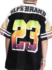 Gothic Style Embroidered Jersey T-Shirt