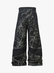 Deconstructed Split Tie-dye Jeans