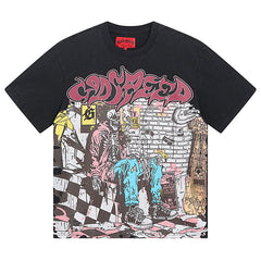 Godspeed Skeletons Pattern Printed T-Shirts #1036