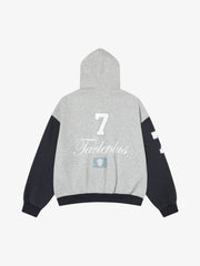 Vintage Jersey Knitted Zippered Cardigan Hooded Sweatshirt