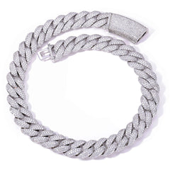 Men's Three-row Diamond Bubble Zircon Necklace #CHA316