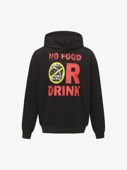 Prohibition Slogan Distressed Lettering Hoodie