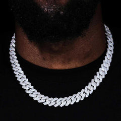 Men's Diamond-shaped Zircon Necklace #CHA013