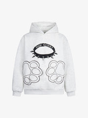 Retro Cat Collar Pocket Hoodie