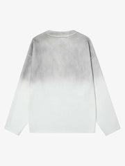 Distressed Washed Letter Print Dirty T-shirt