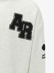 Street Letter Patch Embroidered Heather Hoodie