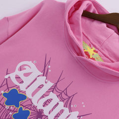 Sp5der Atlanta Hoodie-Pink #5503