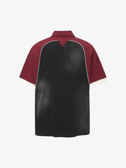 Retro Letter Printing Dirty POLO T-shirt